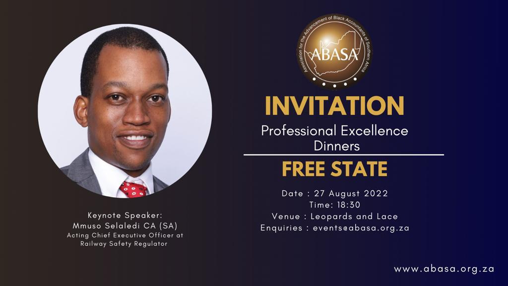 ABASA Professional Excellence Dinner - Freestate  Association for  Advancement of Black Accountants of Southern Africa (ABASA) on Glue Up