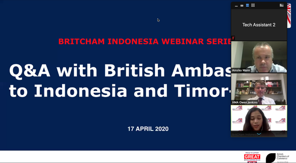 BritCham Indonesia WEBINAR SERIES : Q&A Session with British Ambassador to Indonesia and Timor-Leste