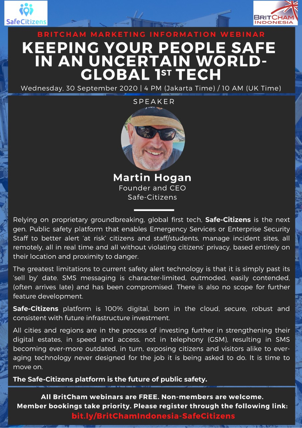 BritCham Marketing Information Webinar: Keeping Your People Safe in an Uncertain World - Global 1st Tech