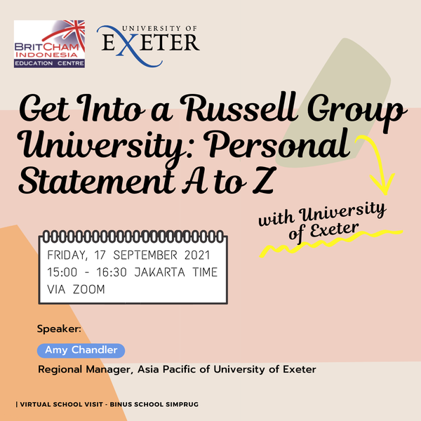 [EXCLUSIVE!] Get Into a Russell Group University: Personal Statement A to Z  | BINUS School Simprug