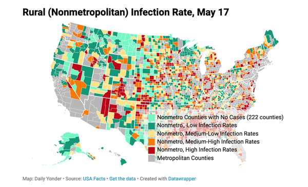 The 25 Rural Counties with Highest Infection Rates