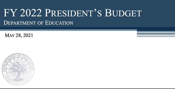 2022 FY President's Budget Submission: United States Dept. of Education